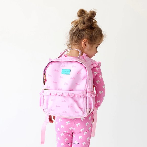 Posh Peanut Other - Posh Peanut x Barbie Pastel Barbie Mini Ruffled Backpack Toddler Pink NWT